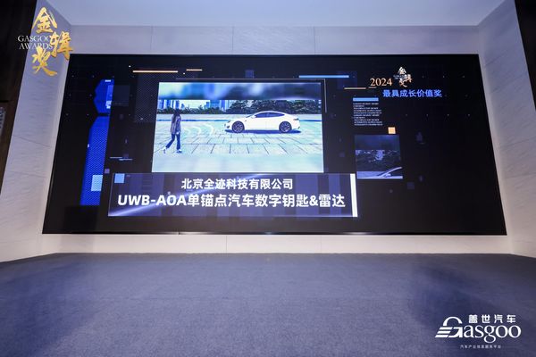 全跡科技榮獲2024蓋世汽車金輯獎(jiǎng)【最具成長價(jià)值】